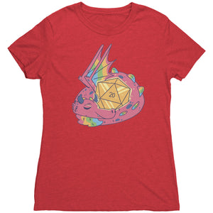 Luxury Luck Dragon d20 - Nat 20 T-shirt - Gemmed Firefly