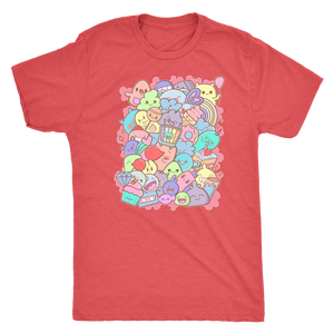 Adorable Kawaii Cute Doodle Party Pastel - "Yay" T-shirt - Gemmed Firefly