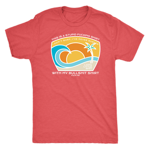 Surf's Up White Print T-shirt - Gemmed Firefly