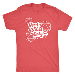 Good Vibes Only D20s T-shirt - Gemmed Firefly