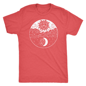 Sun and Moon D20 Balance T-shirt - Gemmed Firefly