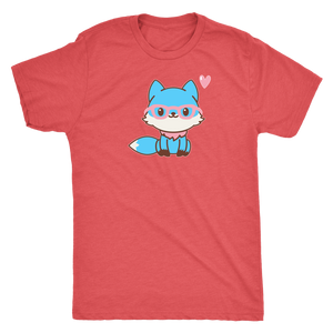 Trans Flag Fox Transfoxed T-shirt - Gemmed Firefly