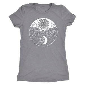 Sun and Moon D20 Balance T-shirt - Gemmed Firefly