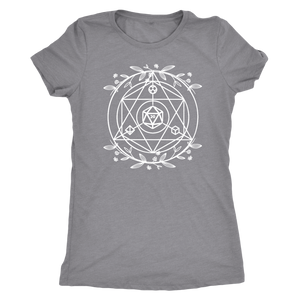 D20 Sacred Floral Geometry T-shirt - Gemmed Firefly