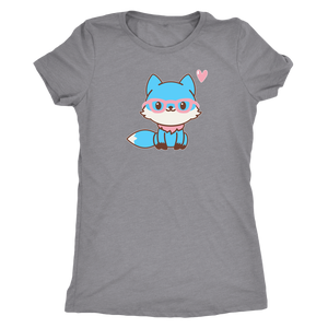 Trans Flag Fox Transfoxed T-shirt - Gemmed Firefly