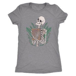 Libris Mortis - Skeleton with a Book Shirt T-shirt - Gemmed Firefly
