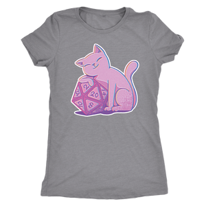 D20 Kitty Glitch T-shirt - Gemmed Firefly