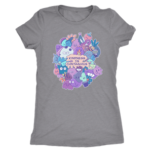 Kindness is Contagious Kawaii Doodle T-shirt - Gemmed Firefly