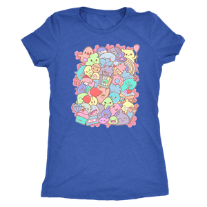 Adorable Kawaii Cute Doodle Party Pastel - "Yay" T-shirt - Gemmed Firefly