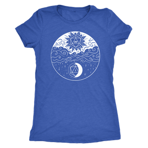 Sun and Moon D20 Balance T-shirt - Gemmed Firefly