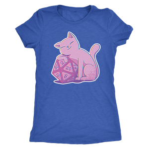 D20 Kitty Glitch T-shirt - Gemmed Firefly