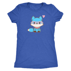 Trans Flag Fox Transfoxed T-shirt - Gemmed Firefly