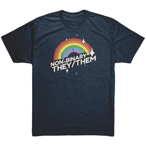 Brilliant Rainbow Classic They/Them Non-binary T-shirt - Gemmed Firefly