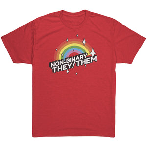 Brilliant Rainbow Classic They/Them Non-binary T-shirt - Gemmed Firefly