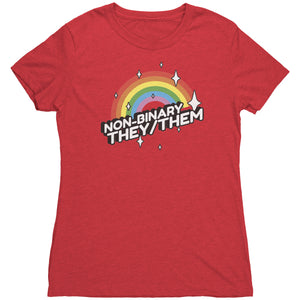 Brilliant Rainbow Classic They/Them Non-binary T-shirt - Gemmed Firefly