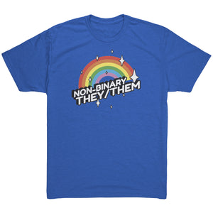 Brilliant Rainbow Classic They/Them Non-binary T-shirt - Gemmed Firefly