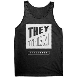 Modern Lux Block Slash They/Them Non-binary T-shirt - Gemmed Firefly