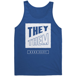 Modern Lux Block Slash They/Them Non-binary T-shirt - Gemmed Firefly