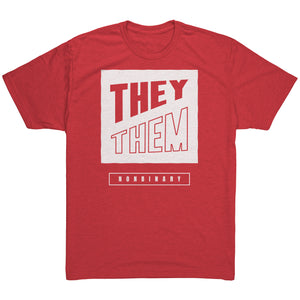 Modern Lux Block Slash They/Them Non-binary T-shirt - Gemmed Firefly