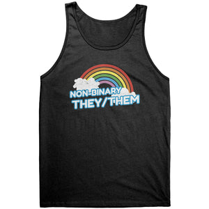 Classic Rainbow Charm They/Them Non-binary T-shirt - Gemmed Firefly