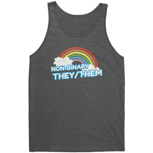 Classic Rainbow Charm They/Them Non-binary T-shirt - Gemmed Firefly
