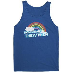 Classic Rainbow Charm They/Them Non-binary T-shirt - Gemmed Firefly