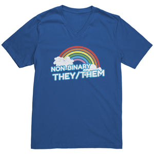 Classic Rainbow Charm They/Them Non-binary T-shirt - Gemmed Firefly