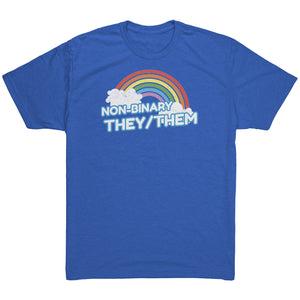 Classic Rainbow Charm They/Them Non-binary T-shirt - Gemmed Firefly