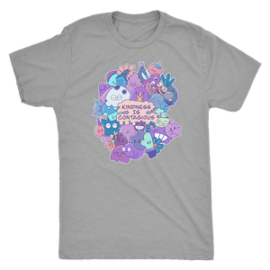 Kindness is Contagious Kawaii Doodle T-shirt - Gemmed Firefly