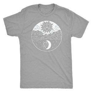 Sun and Moon D20 Balance T-shirt - Gemmed Firefly