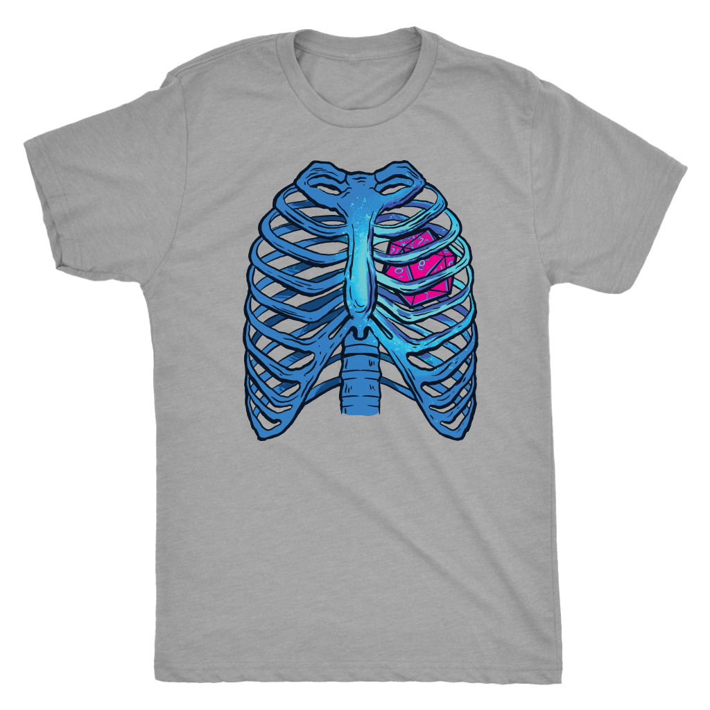D20 Heart and Vapor Ribs T-shirt  - Gemmed Firefly