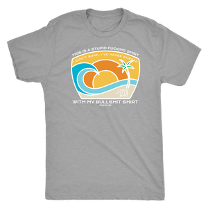 Surf's Up White Print T-shirt  - Gemmed Firefly