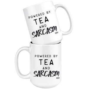 Powered by Tea and Sarcasm Mug Drinkware - Gemmed Firefly
