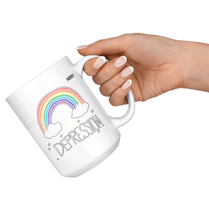Depression Rainbow Mug Drinkware - Gemmed Firefly