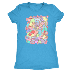 Adorable Kawaii Cute Doodle Party Pastel - "Yay" T-shirt - Gemmed Firefly