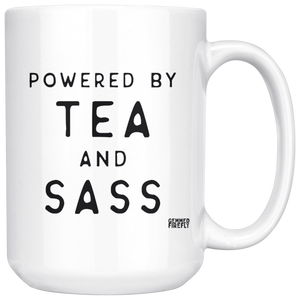 Powered by Tea and Sass Mug Drinkware - Gemmed Firefly
