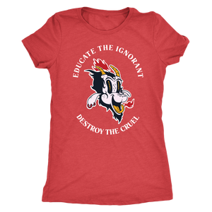 Baphomet Educate the Ignorant Destroy the Cruel T-shirt - Gemmed Firefly