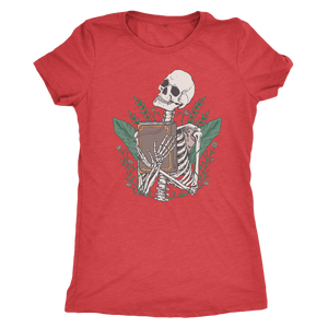 Libris Mortis - Skeleton with a Book Shirt T-shirt - Gemmed Firefly