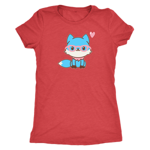Trans Flag Fox Transfoxed T-shirt - Gemmed Firefly