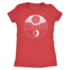 Sun and Moon D20 Balance T-shirt - Gemmed Firefly