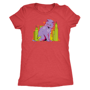 The Cat on the D&D Table Map T-shirt - Gemmed Firefly