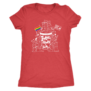 Iced Coffee, Equality, and Cats Kawaii Doodle T-shirt - Gemmed Firefly