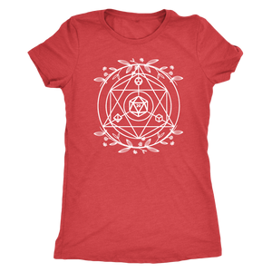 D20 Sacred Floral Geometry T-shirt - Gemmed Firefly