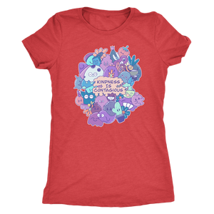 Kindness is Contagious Kawaii Doodle T-shirt - Gemmed Firefly