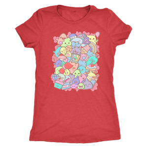 Adorable Kawaii Cute Doodle Party Pastel - "Yay" T-shirt - Gemmed Firefly