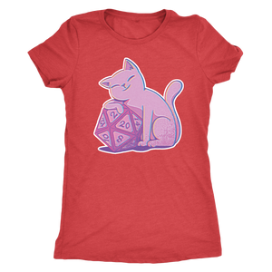 D20 Kitty Glitch T-shirt - Gemmed Firefly