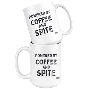 Powered By Coffee and Spite Mug Drinkware - Gemmed Firefly