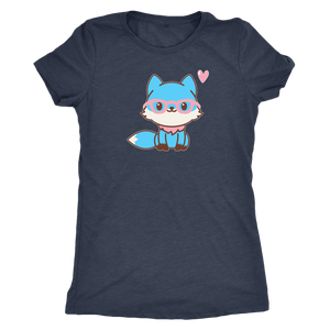 Trans Flag Fox Transfoxed T-shirt - Gemmed Firefly