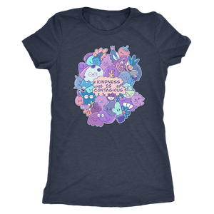 Kindness is Contagious Kawaii Doodle T-shirt - Gemmed Firefly