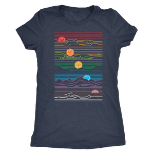 Rising Setting Sun D20 Digital T-shirt - Gemmed Firefly